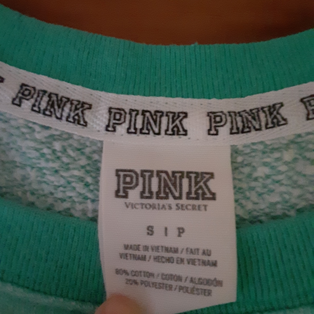 VS PiNK Vintage Seafoam Green Pullover - Picture 3 of 6